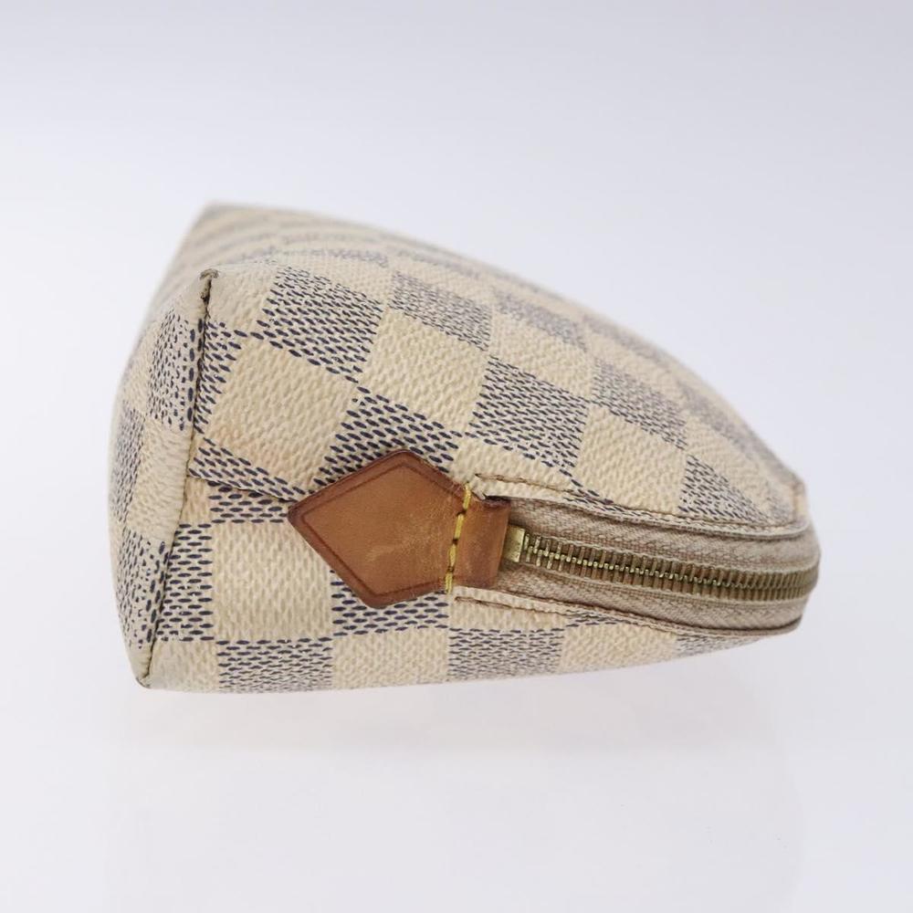 LOUIS VUITTON Damier Azur Pochette Cosmetic PM Pouch N60024 LV Auth 133169 - Picture 3 of 16